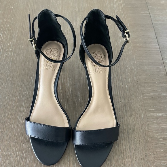 Vince Camuto Shoes - Vince Camuto Court Heel Ankle Strap Stiletto Black Sz 7